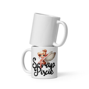 White glossy mug