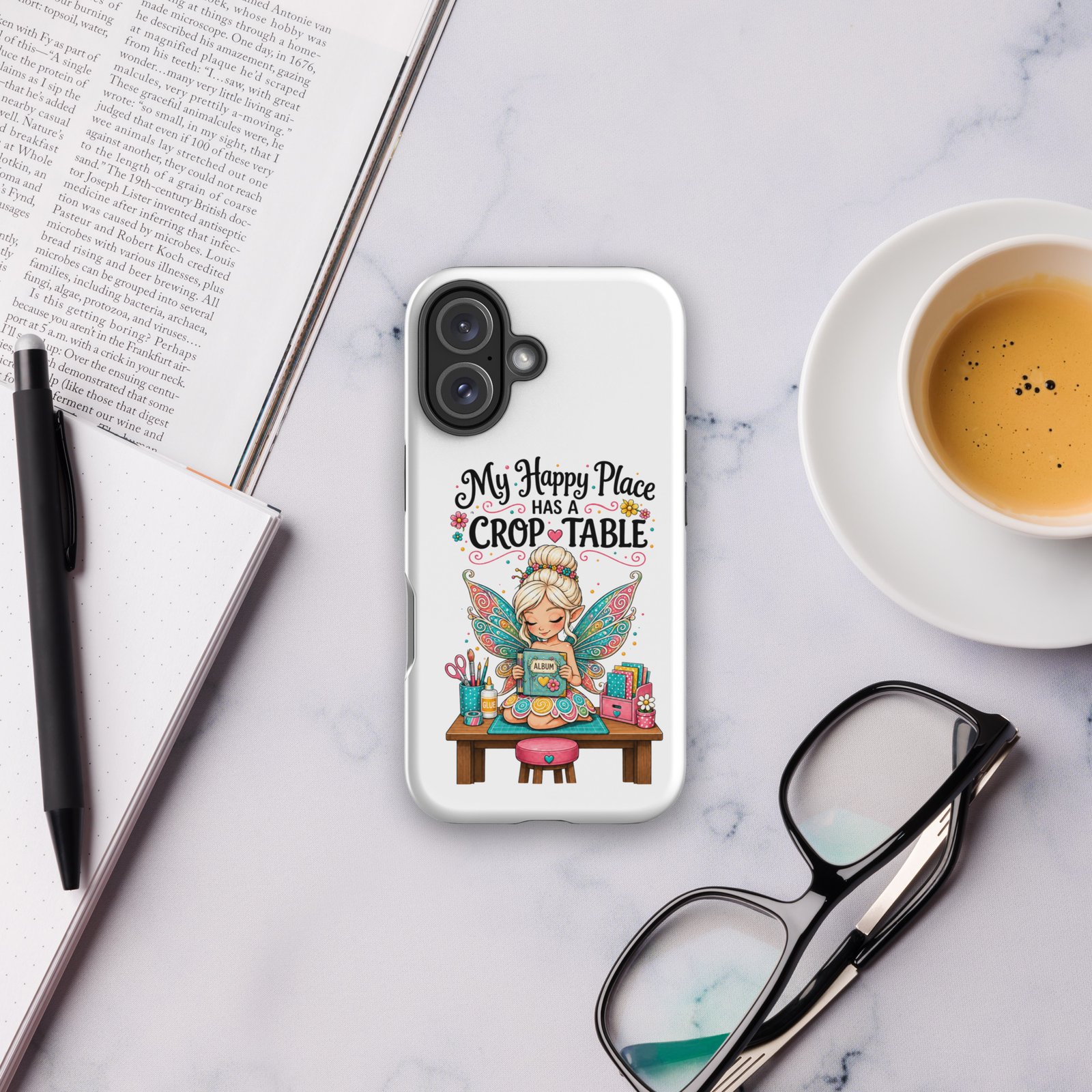 My Happy Place Has A Crop Table - Tough Case for iPhone® - Image 17