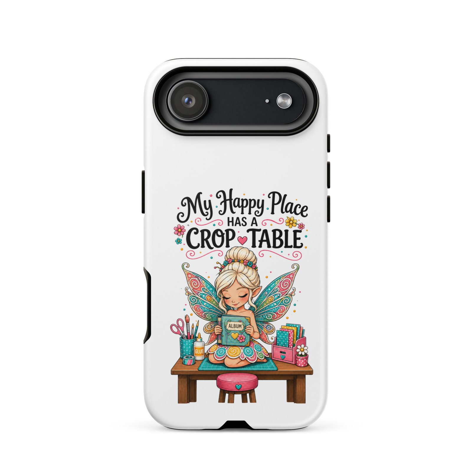 My Happy Place Has A Crop Table - Tough Case for iPhone® - Image 13