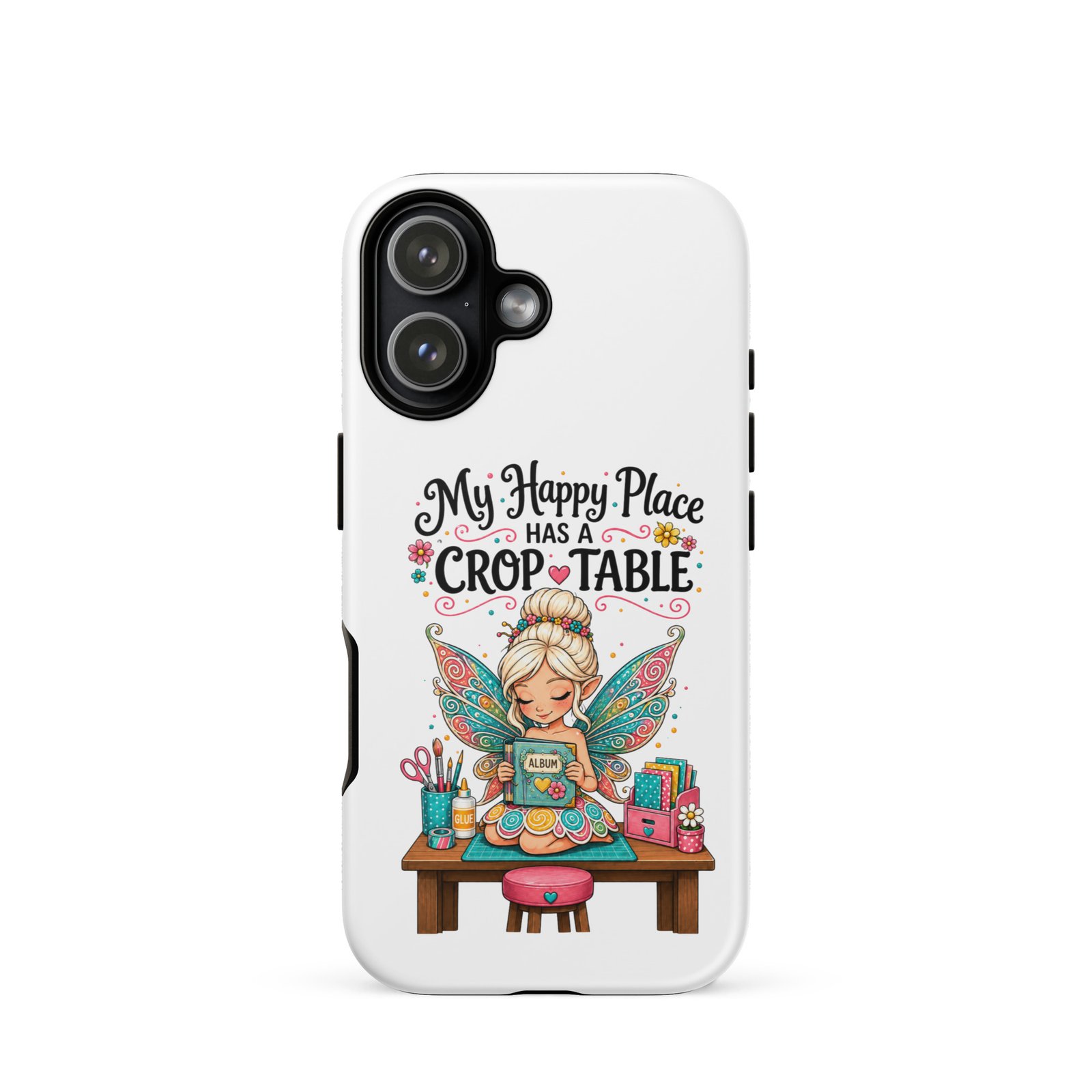 My Happy Place Has A Crop Table - Tough Case for iPhone® - Image 10