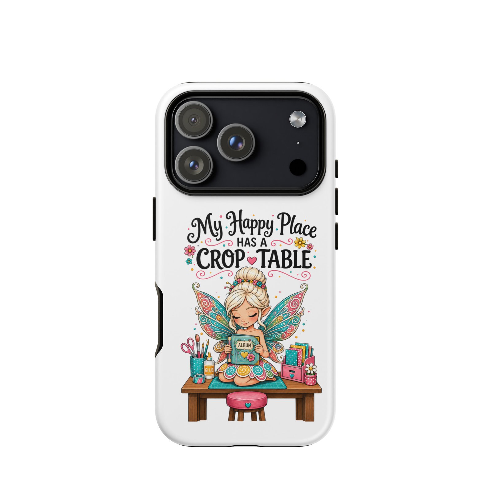 My Happy Place Has A Crop Table - Tough Case for iPhone® - Image 12