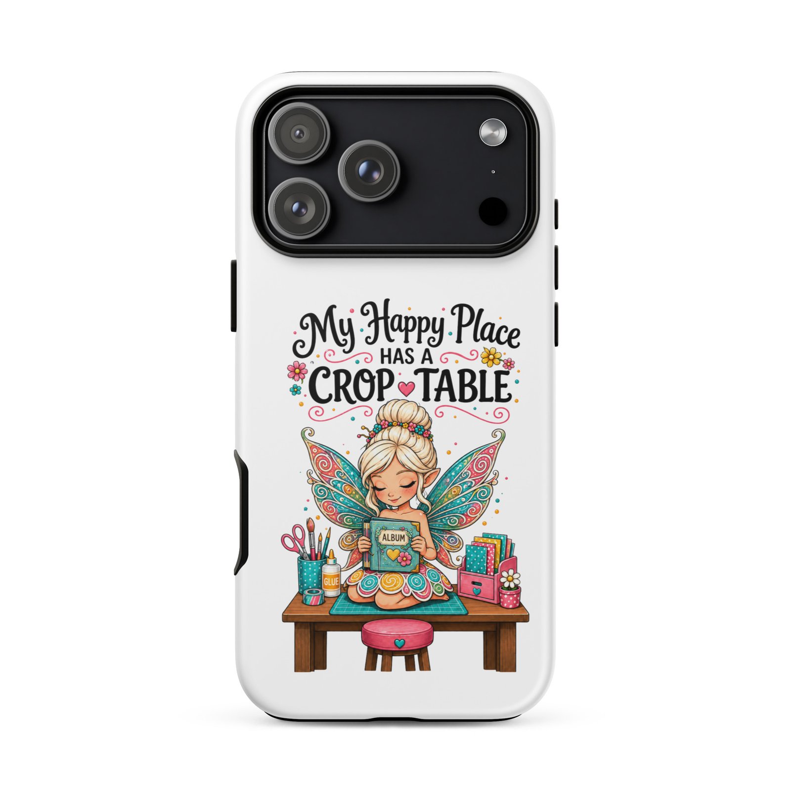 My Happy Place Has A Crop Table - Tough Case for iPhone® - Image 11