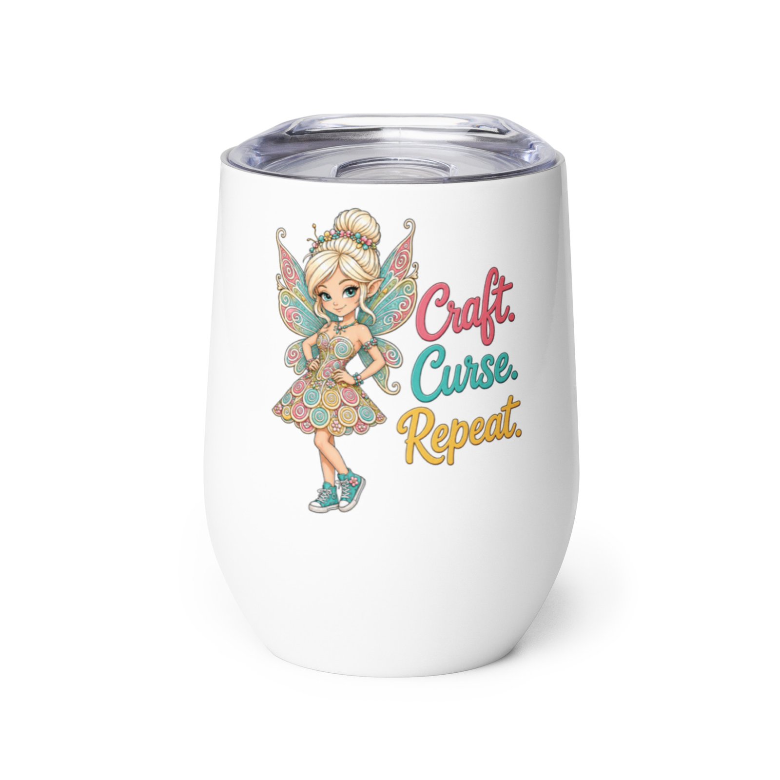 Craft. Curse. Repeat. - Wine tumbler