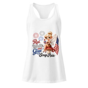 Red, White, & Glue - Women’s fitted racerback tank top
