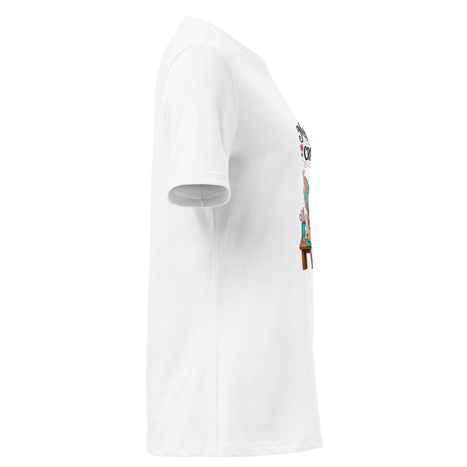 My Happy Place Has a Crop Table - Women's Relaxed T-Shirt - Image 4