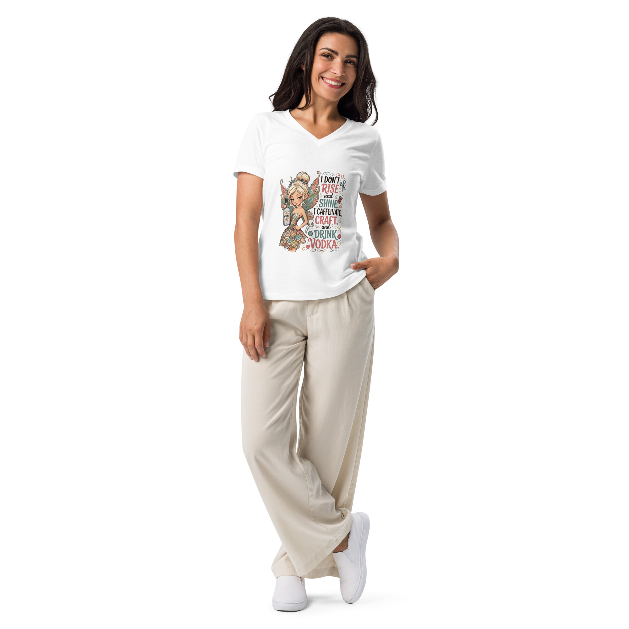 Women’s relaxed v-neck t-shirt - Image 6