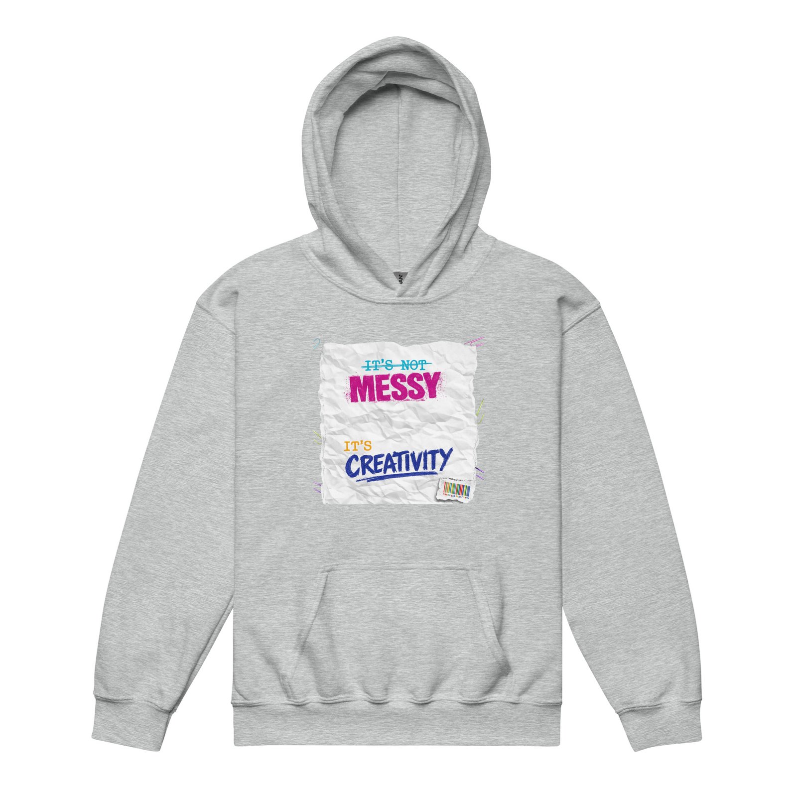 It's Not Messy, It's Creativity - Youth heavy blend hoodie - Image 4