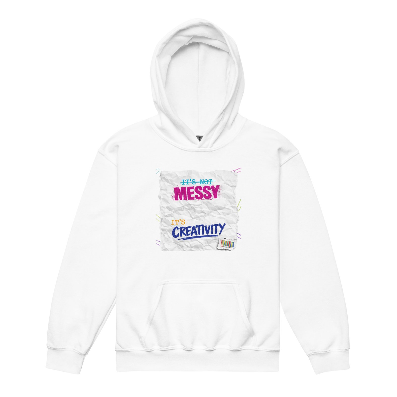 It's Not Messy, It's Creativity - Youth heavy blend hoodie - Image 5