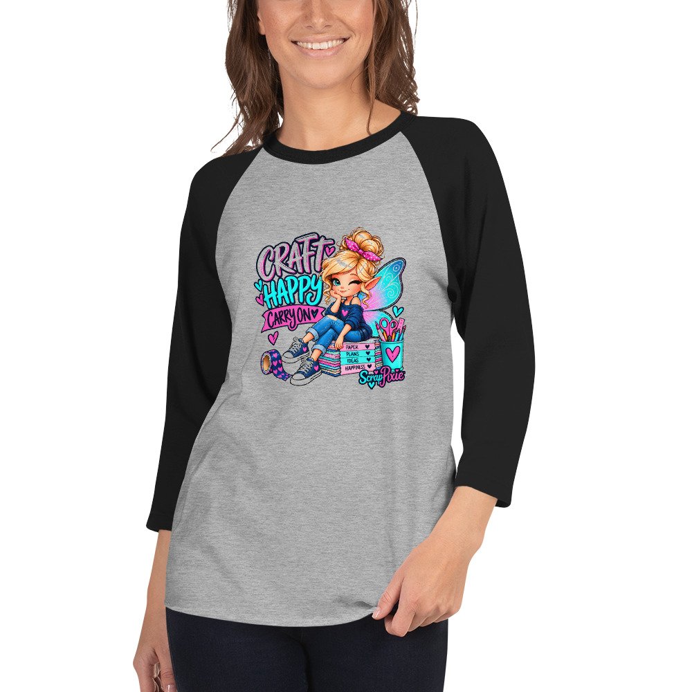 Craft Happy 3/4 sleeve raglan shirt - Image 5