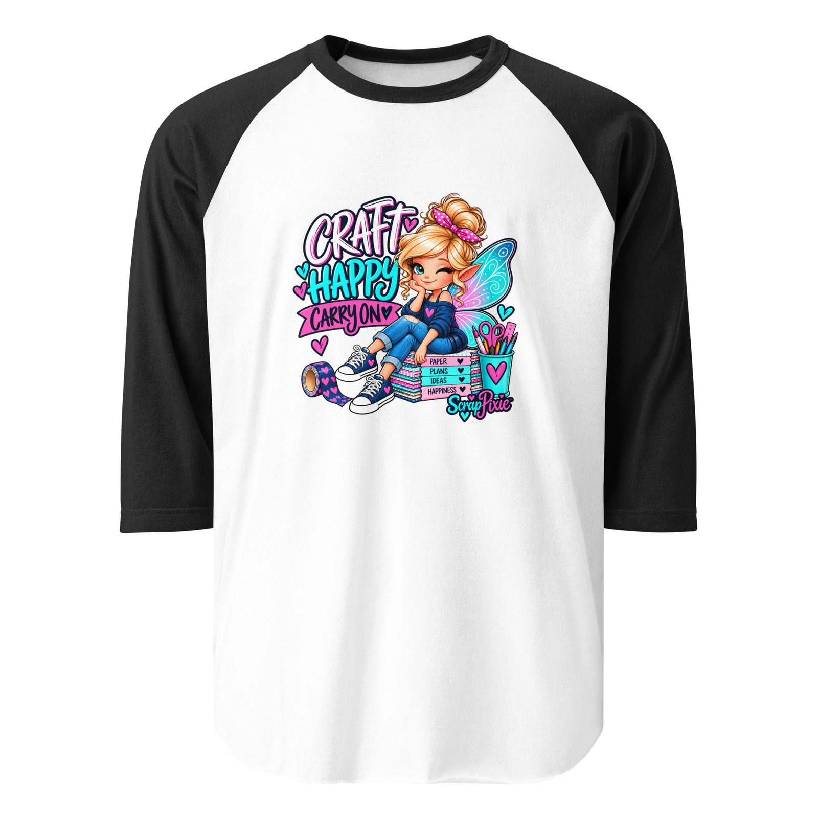 Craft Happy 3/4 sleeve raglan shirt - Image 2