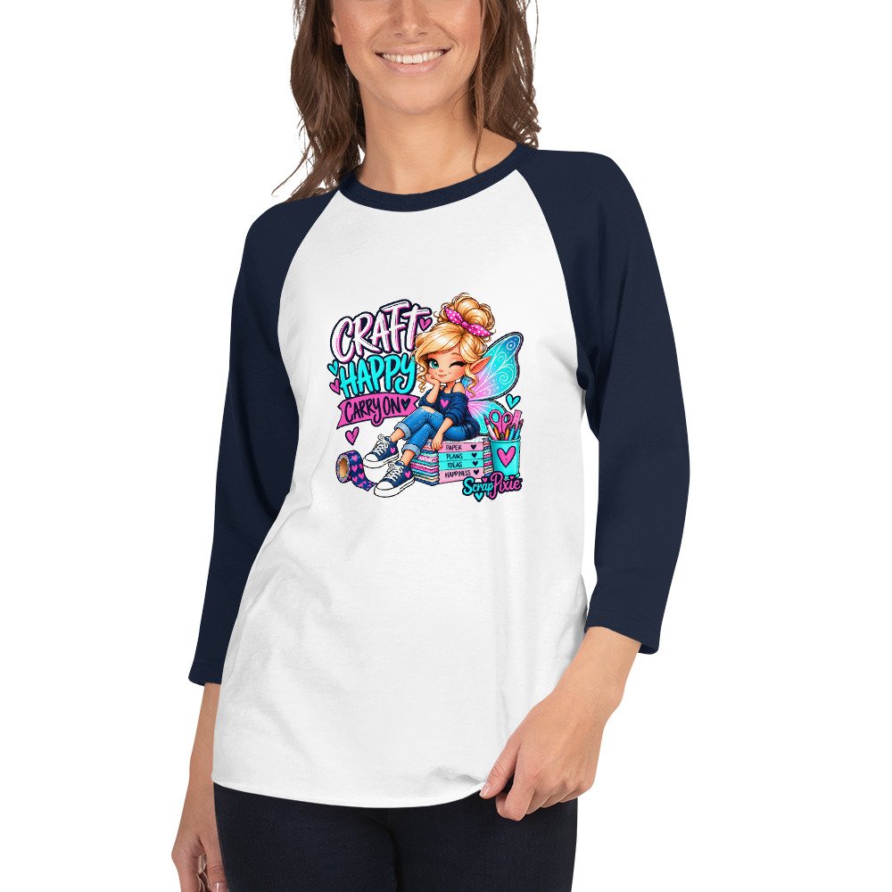 Craft Happy 3/4 sleeve raglan shirt - Image 7