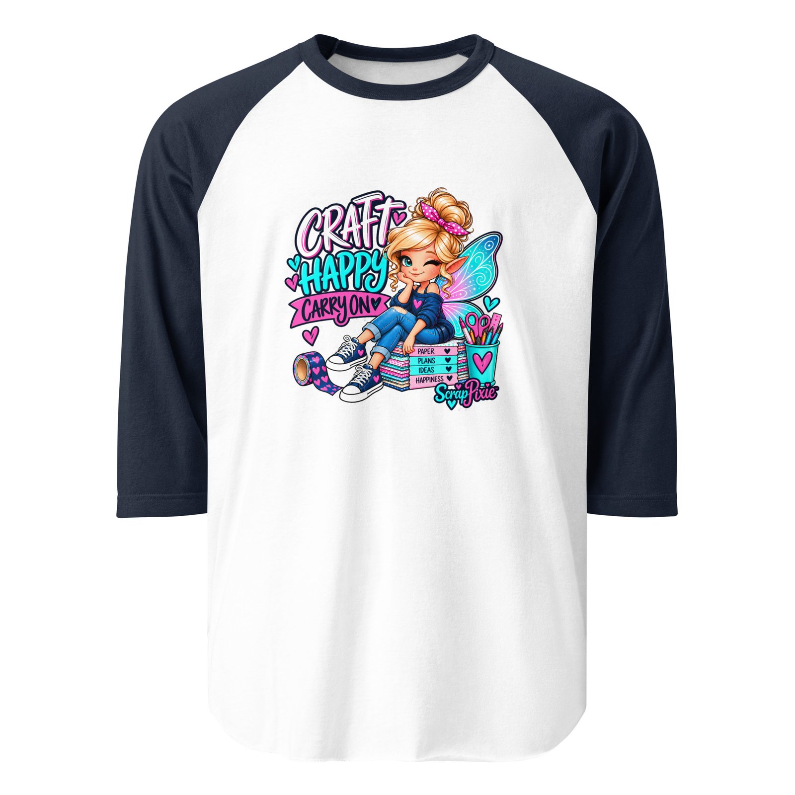 Craft Happy 3/4 sleeve raglan shirt - Image 3